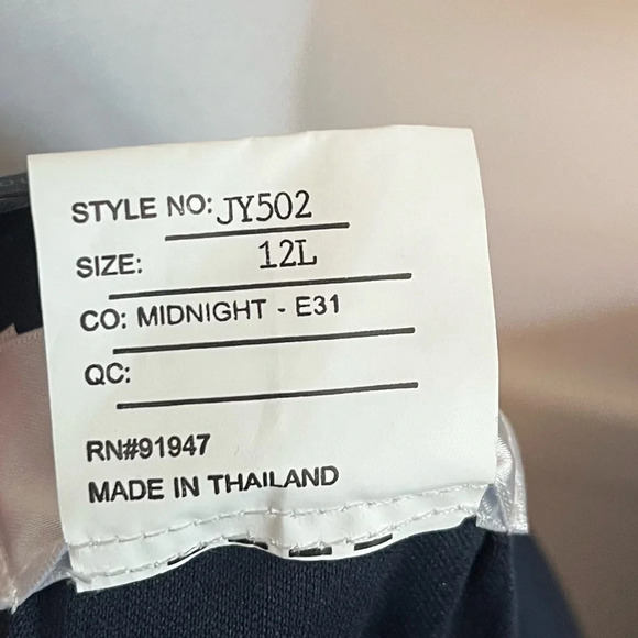 JY Jenny Yoo • NWT Midnight Blue Navy JY502 One Shoulder Bridesmaids Gown Dress - Picture 7 of 7